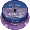Slika od DVD+R Verbatim Matt Silver 4.7GB 16× 25pk spindle, 43500