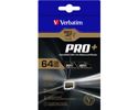 Slika od Secure Digital card Micro  64 GB Verbatim Pro+ (HC/UHS1) + adapter, V044034